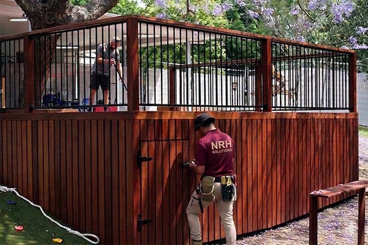 Fence and deck